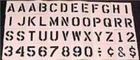 3" REUSABLE ALPHANUMERIC STENCIL SET