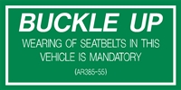 GREEN SEAT BELT WARNING