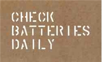 THREE LINE CHECK BATTERIES DAILY