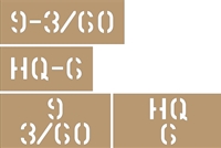 2" BUMPER NUMBERS up to 10 characters