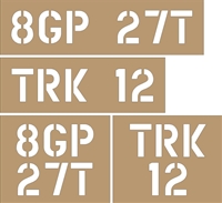 3" BUMPER NUMBERS up to 10 characters