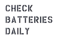 3 LINE CHECK BATTERIES DAILY