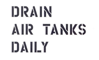 3 LINE DRAIN AIR TANKS DAILY