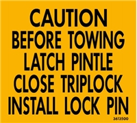 TRIPLOCK CAUTION