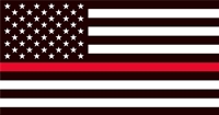 THIN RED LINE FLAG - 3" x 5.75"