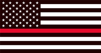 THIN RED LINE FLAG - 3&quot; x 5.75&quot;