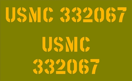 2" USMC NUMBERS - ONE LINE OR TWO LINES STACKED & CENTERED (Price each one needed)