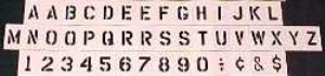 2" REUSABLE ALPHANUMERIC STENCIL SET