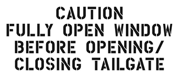M1009 TAILGATE CAUTION