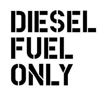 CUCV FUEL DOOR CAUTION