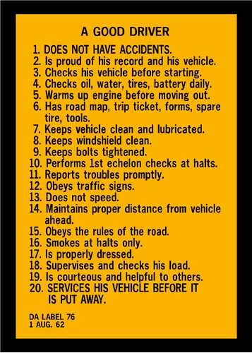 GOOD DRIVER DECAL - 1962 ver.