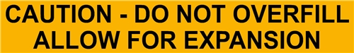 DO NOT OVERFILL WARNING