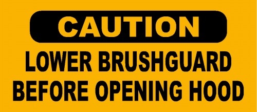 2 BRUSHGUARD WARNING DECALS