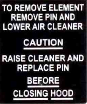 M715 AND M725 AIR CLEANER INSTRUCTIONS