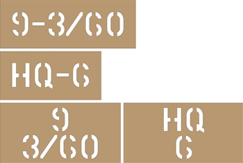 2" BUMPER NUMBERS up to 10 characters