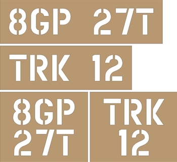 3" BUMPER NUMBERS up to 10 characters