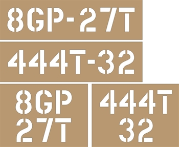 3" BUMPER NUMBERS up to 15 characters