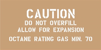 WWII DODGE FUEL CAUTION