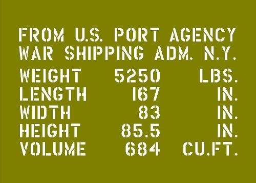 WC51 SHIPPING STENCIL