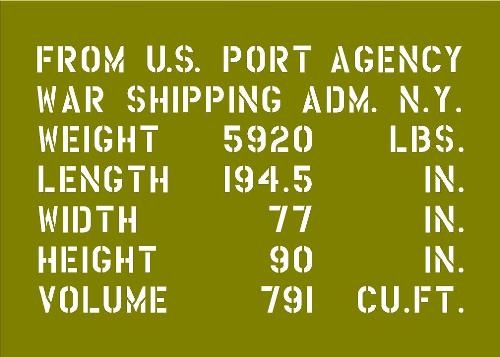 WC54 SHIPPING STENCIL