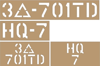 2" AND 3" BUMPER NUMBERS up to 10 characters