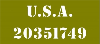 4" WWII HOOD NUMBERS - 1 SET OF 2
