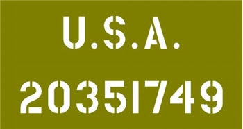 3" WWII HOOD NUMBERS - 1 SET OF 2