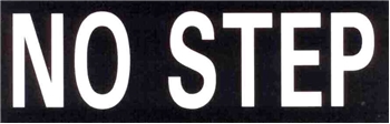 HUMVEE NO STEP DECAL