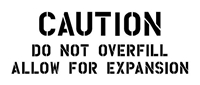 WWII JEEP FUEL CAUTION - 3 LINES