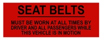 RED SEAT BELT WARNING