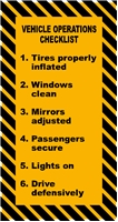 VEHICLE OPERATIONS CHECKLIST